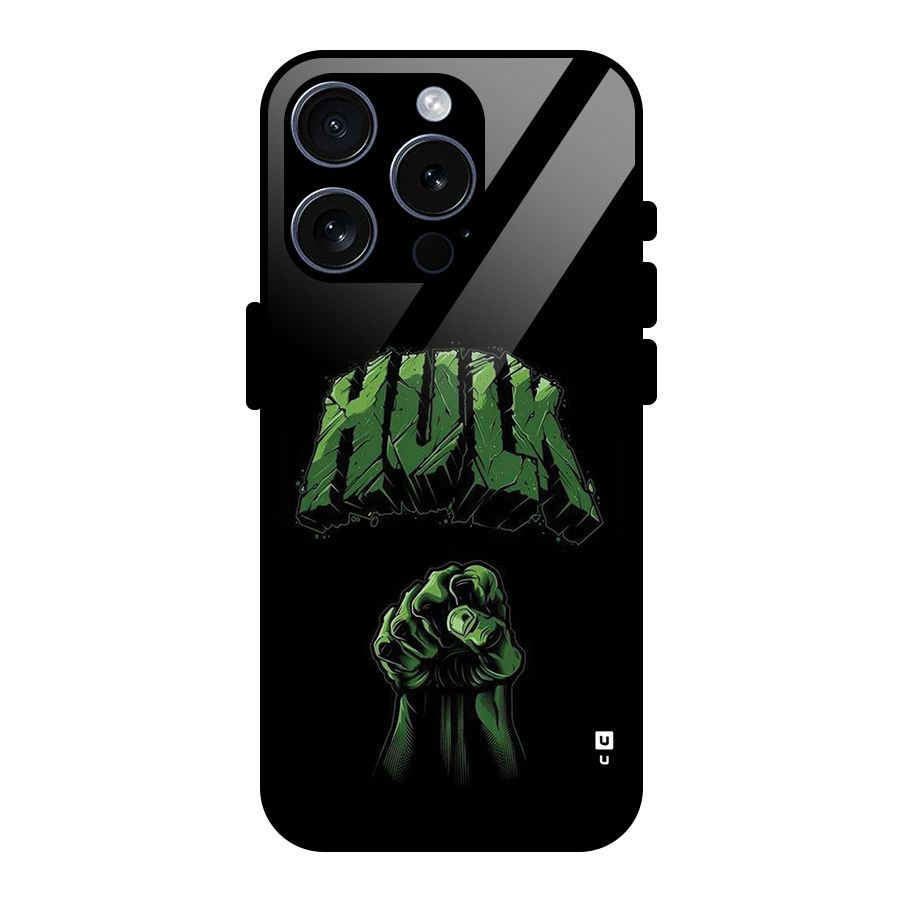 Green Punch Glass Back Case for iPhone 15 Pro