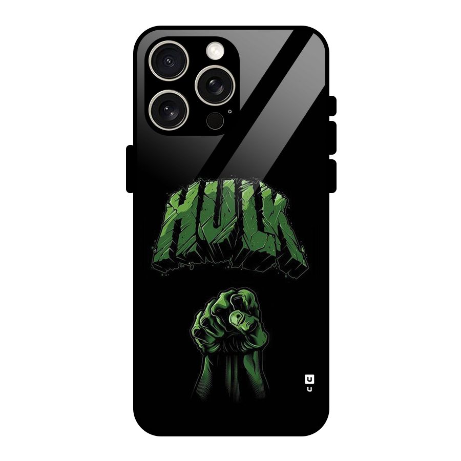 Green Punch Glass Back Case for iPhone 15 Pro Max