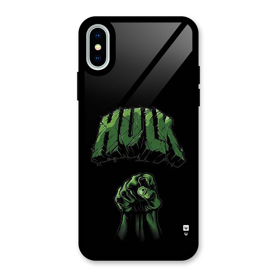 Green Punch Glass Back Case for iPhone X