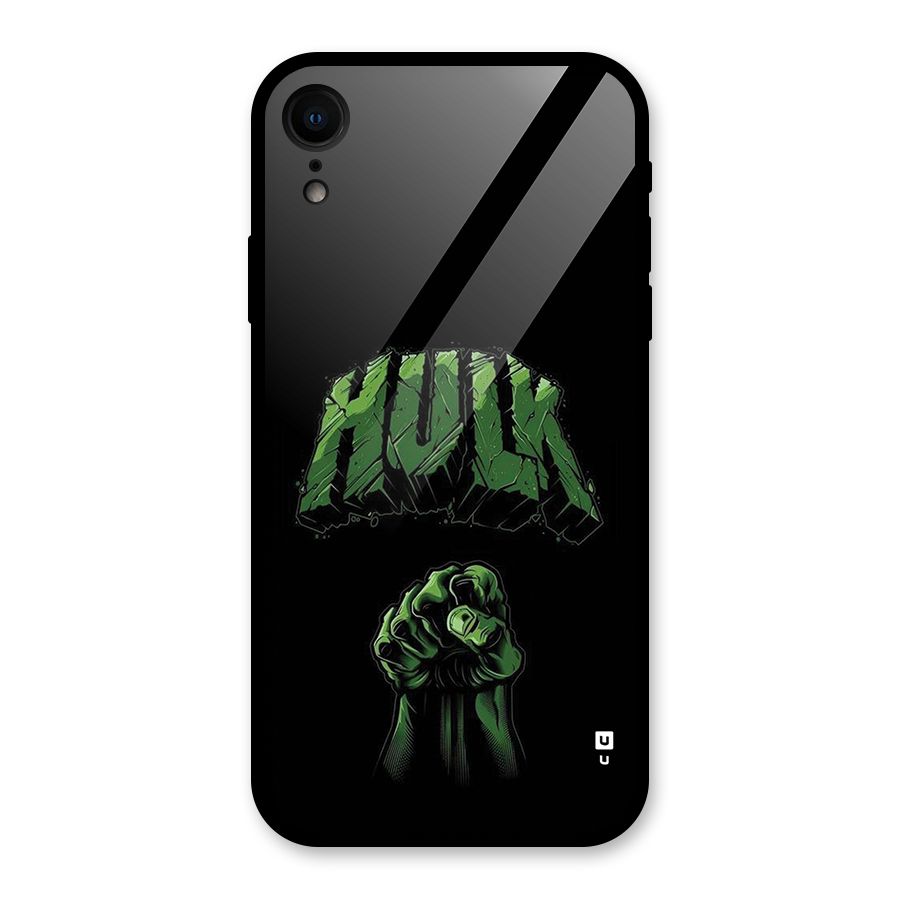Green Punch Glass Back Case for iPhone XR
