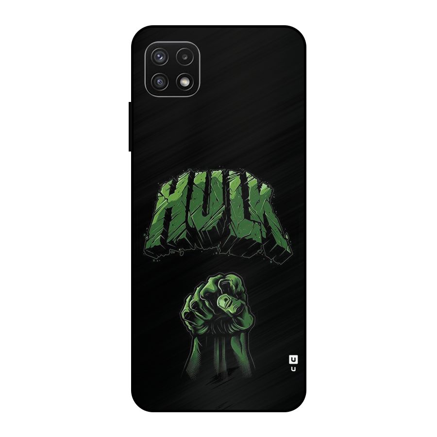 Green Punch Metal Back Case for Galaxy A22 5G