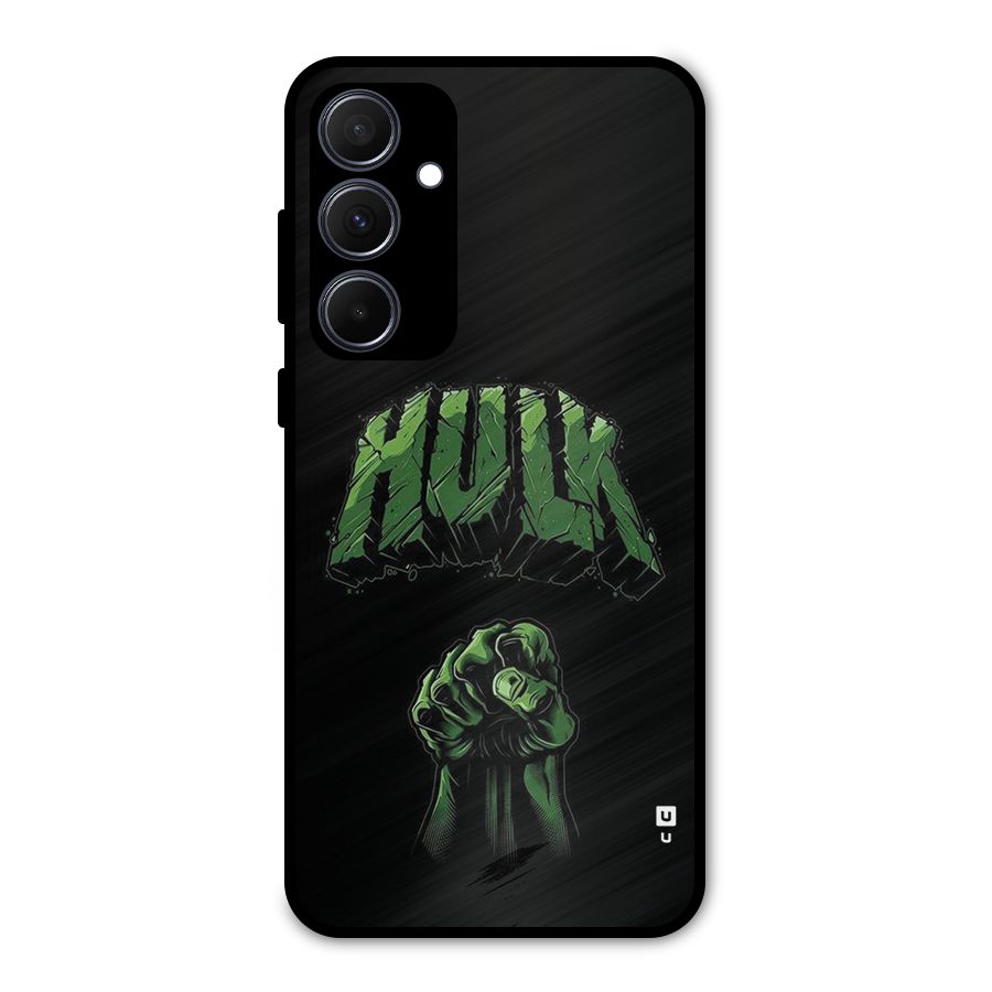 Green Punch Metal Back Case for Galaxy A35