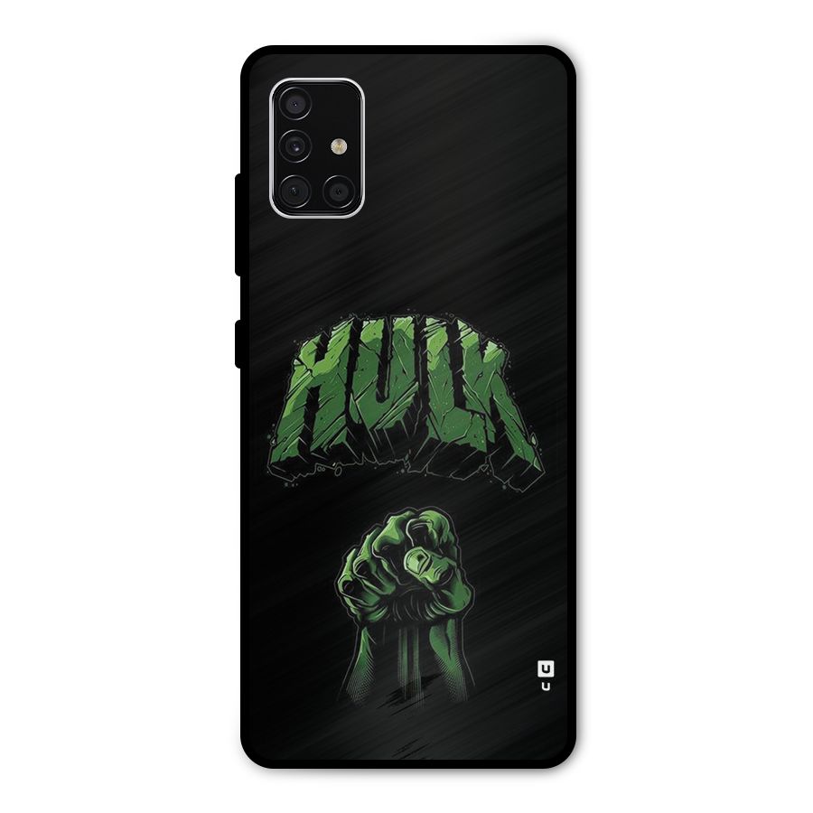 Green Punch Metal Back Case for Galaxy A51