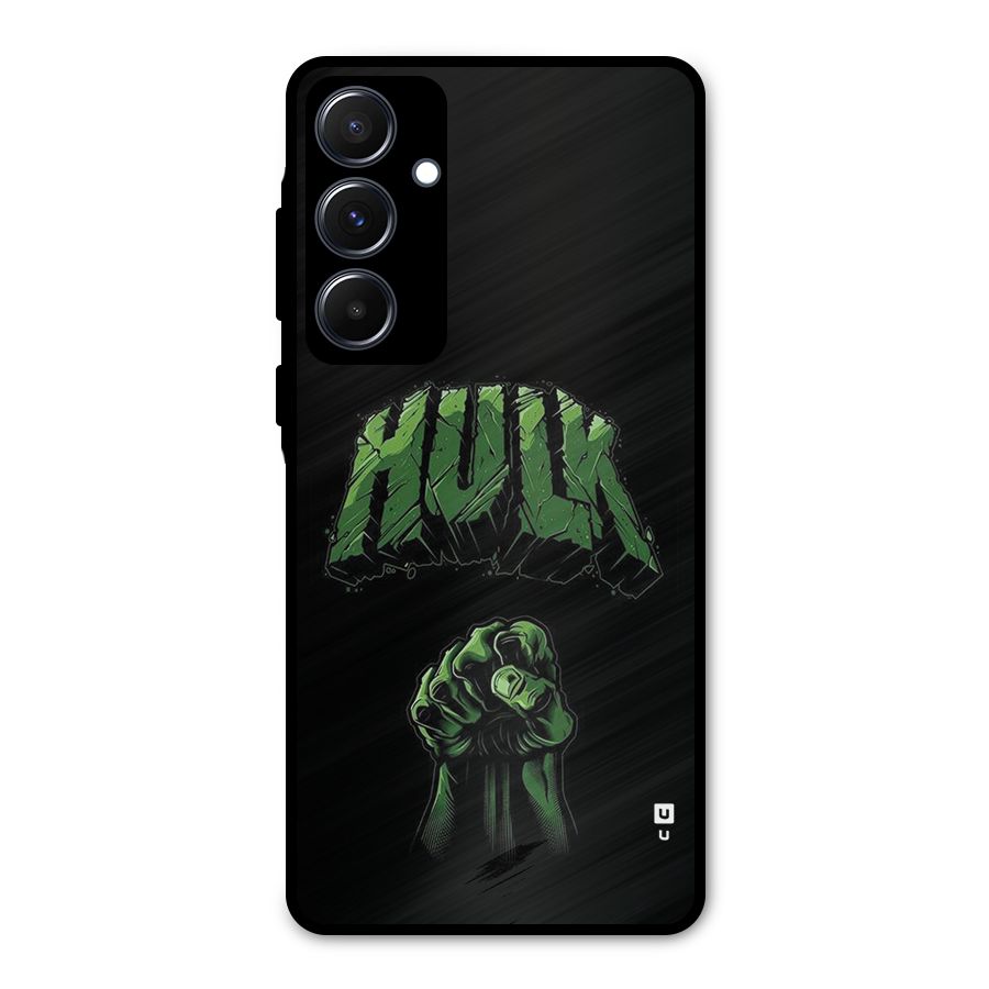 Green Punch Metal Back Case for Galaxy A55