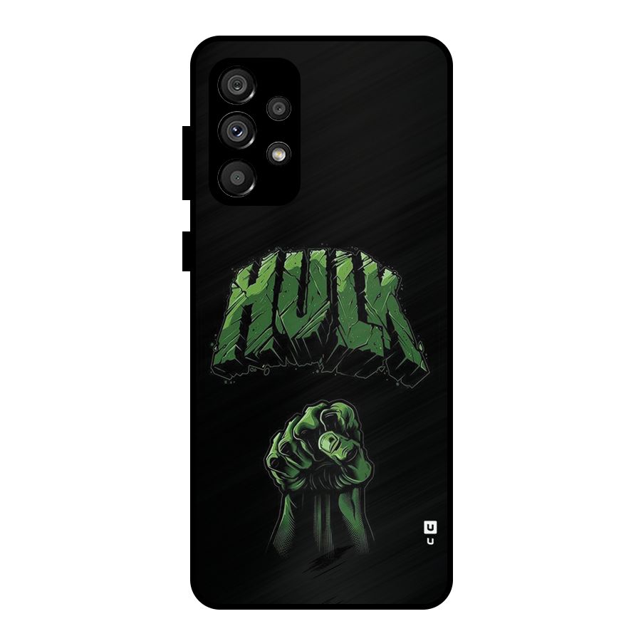 Green Punch Metal Back Case for Galaxy A73 5G