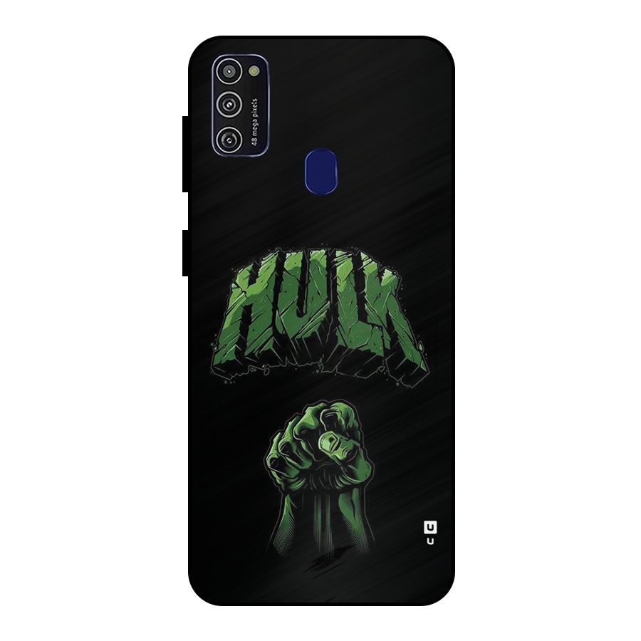 Green Punch Metal Back Case for Galaxy M30s