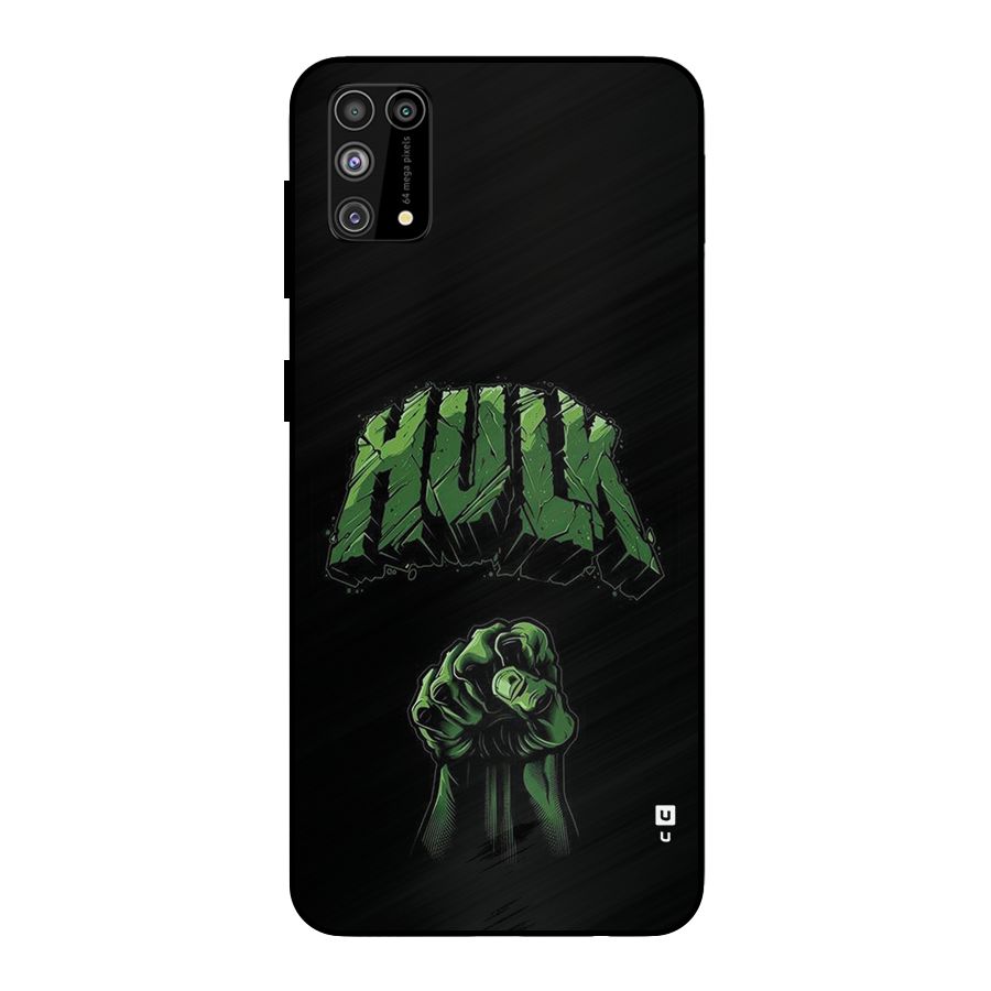 Green Punch Metal Back Case for Galaxy M31