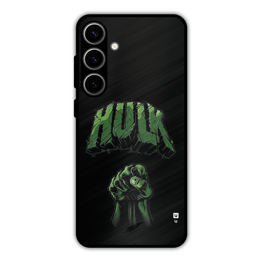 Green Punch Metal Back Case for Galaxy S24 Plus