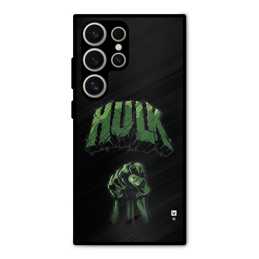 Green Punch Metal Back Case for Galaxy S24 Ultra