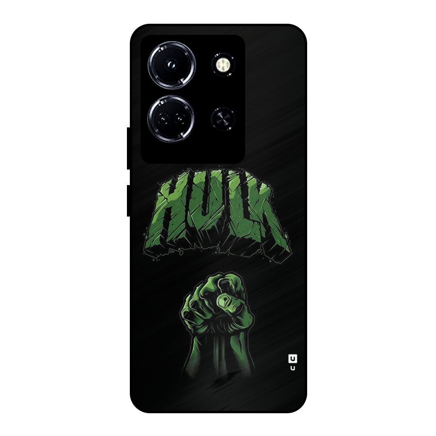 Green Punch Metal Back Case for Infinix Note 30 5G