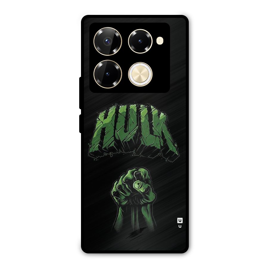 Green Punch Metal Back Case for Infinix Note 40 Pro Plus