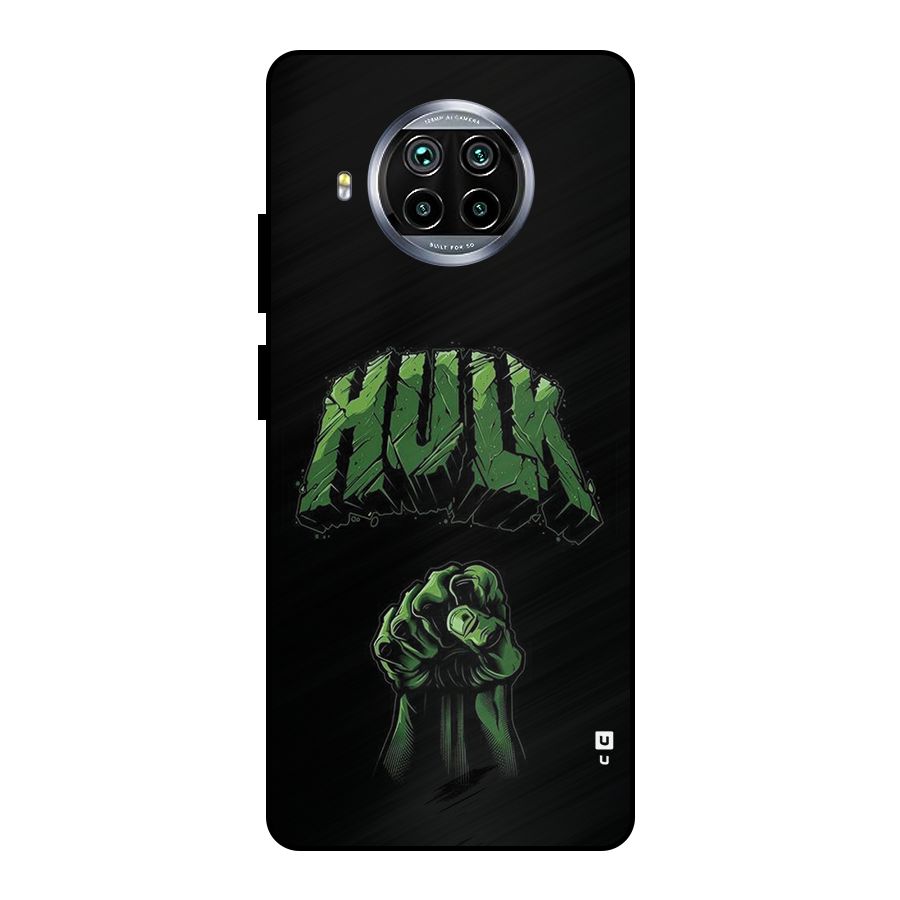 Green Punch Metal Back Case for Mi 10i