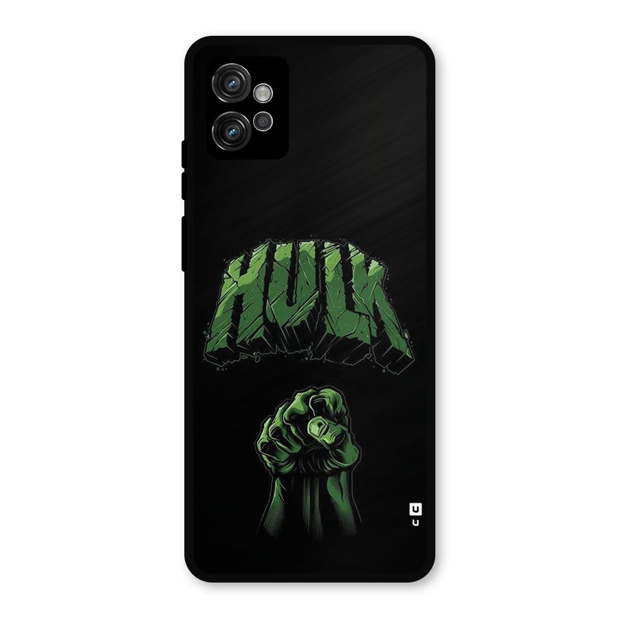 Green Punch Metal Back Case for Moto G32