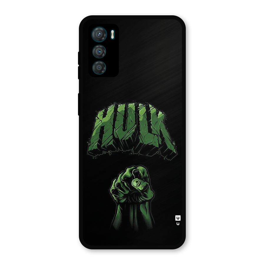 Green Punch Metal Back Case for Moto G42