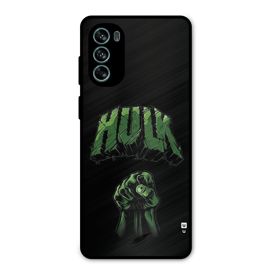 Green Punch Metal Back Case for Moto G62