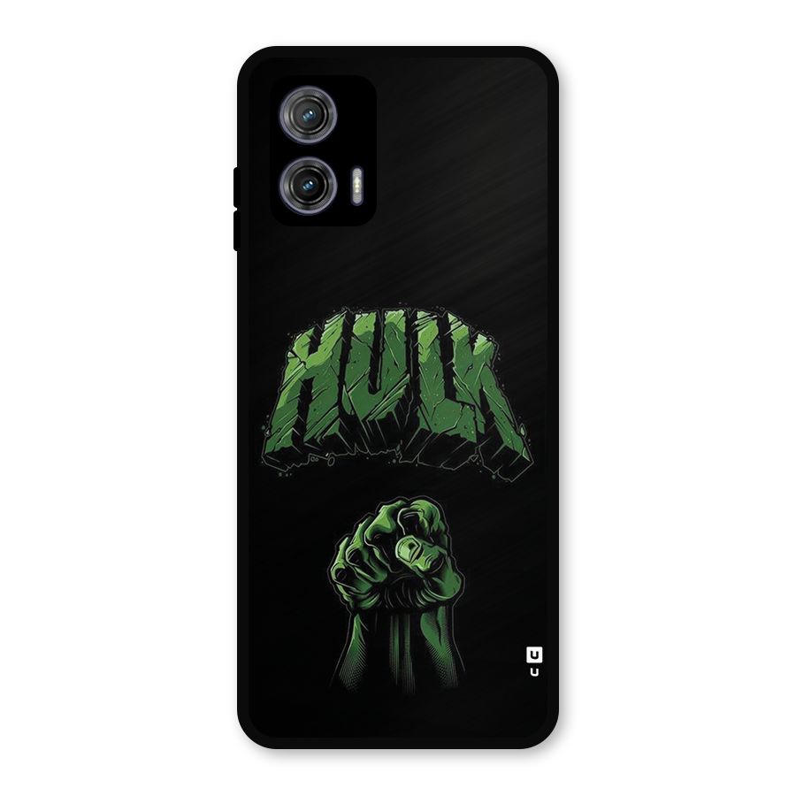 Green Punch Metal Back Case for Moto G73
