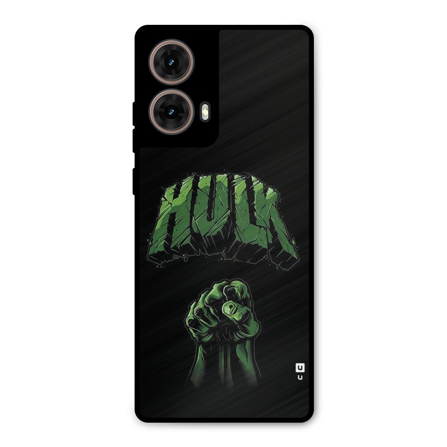 Green Punch Metal Back Case for Moto G85