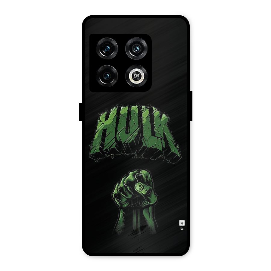 Green Punch Metal Back Case for OnePlus 10 Pro 5G