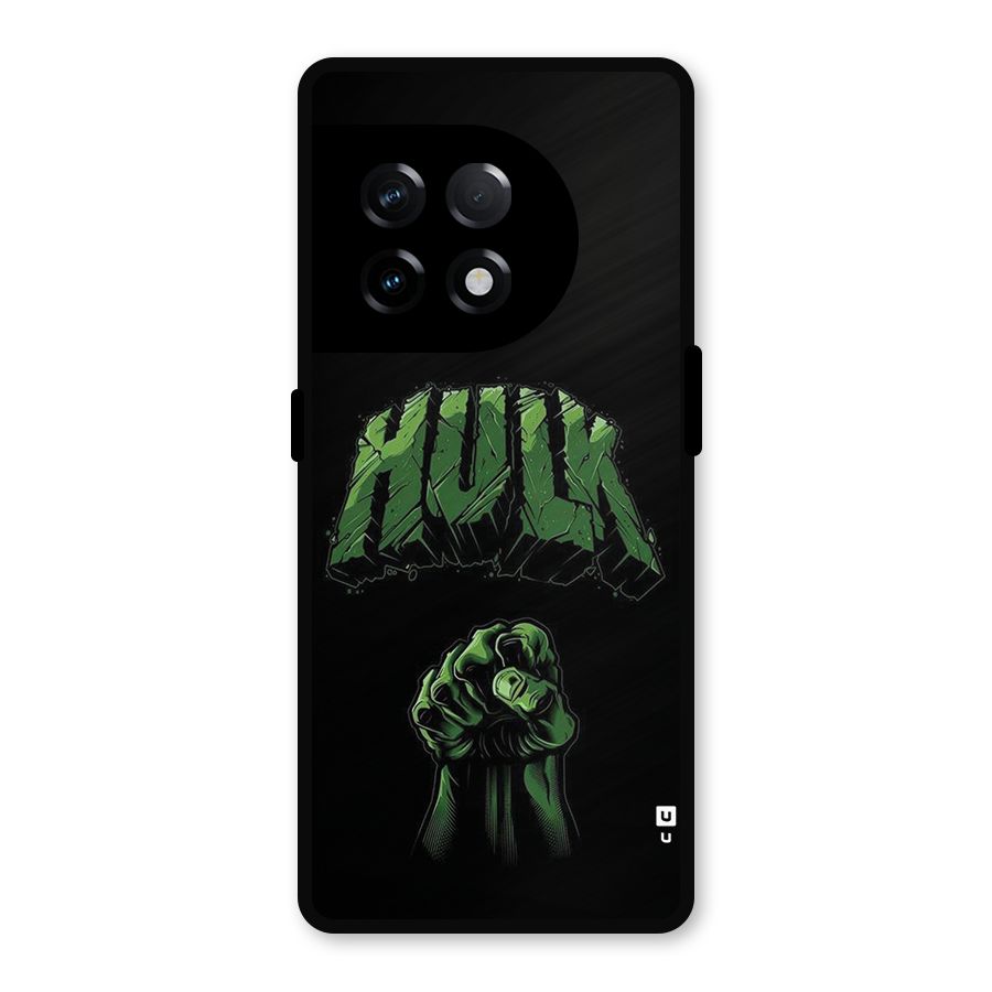 Green Punch Metal Back Case for OnePlus 11R