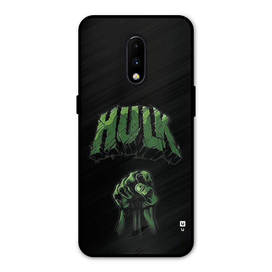 Green Punch Metal Back Case for OnePlus 7