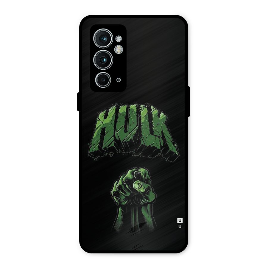 Green Punch Metal Back Case for OnePlus 9RT 5G