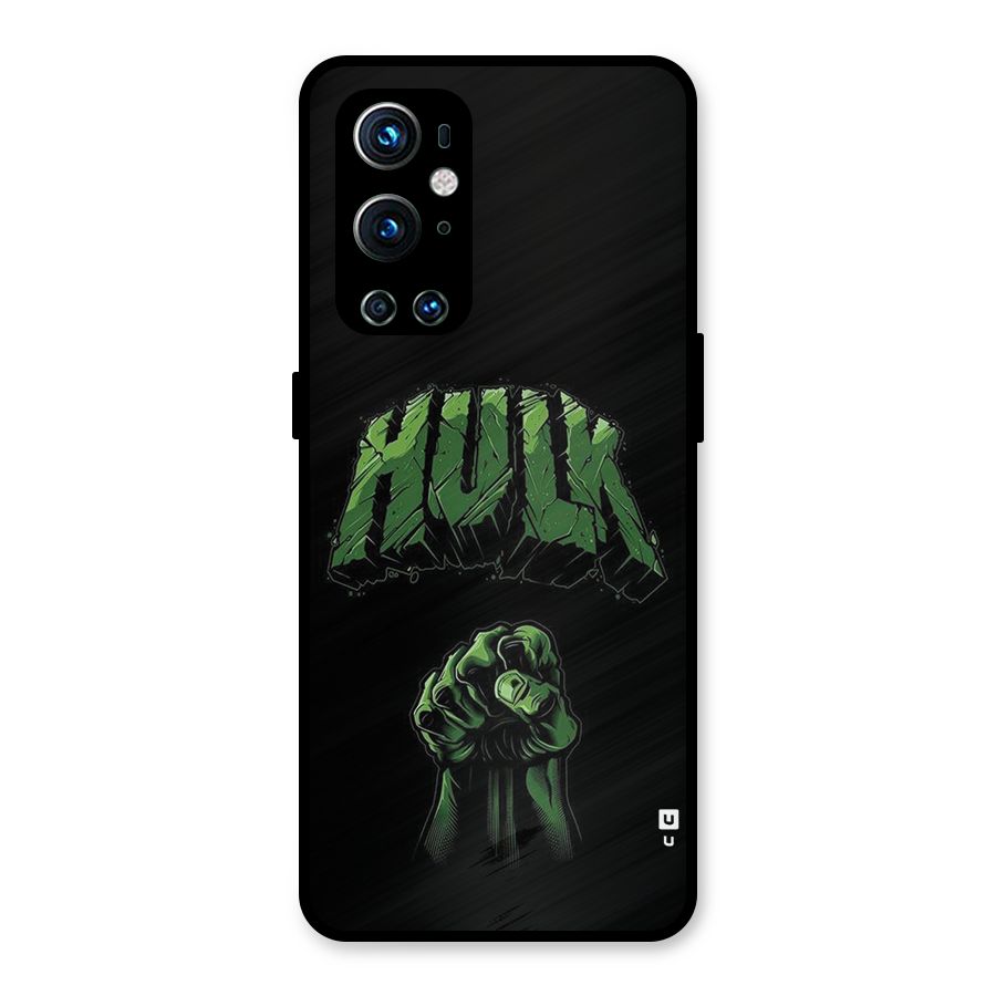Green Punch Metal Back Case for OnePlus 9 Pro