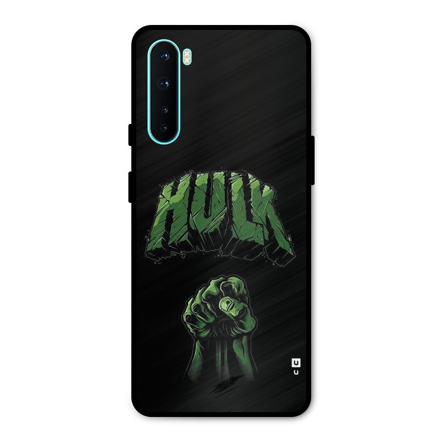 Green Punch Metal Back Case for OnePlus Nord