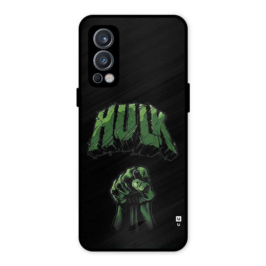 Green Punch Metal Back Case for OnePlus Nord 2 5G