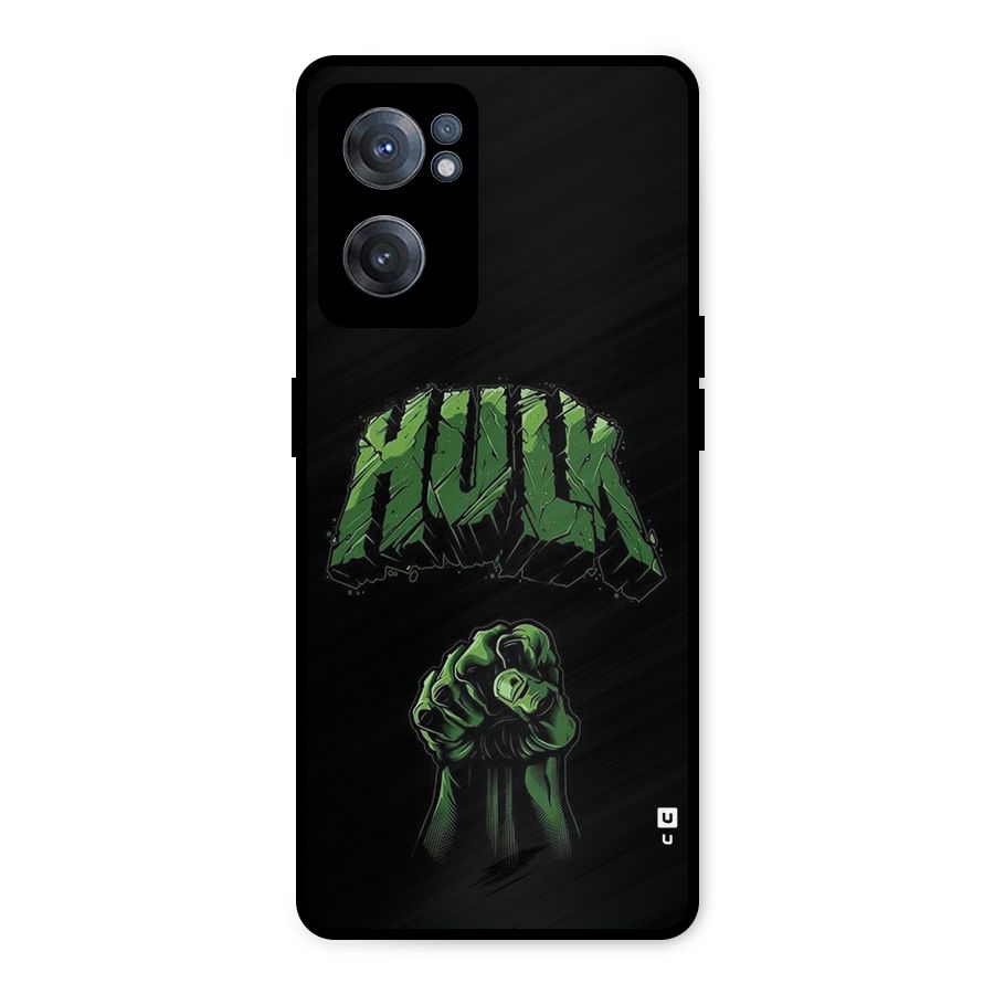 Green Punch Metal Back Case for OnePlus Nord CE 2 5G