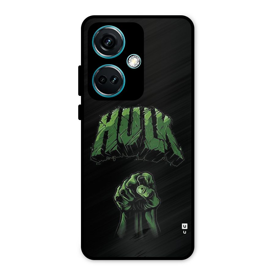Green Punch Metal Back Case for OnePlus Nord CE 3 5G