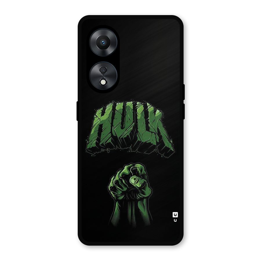 Green Punch Metal Back Case for Oppo A78