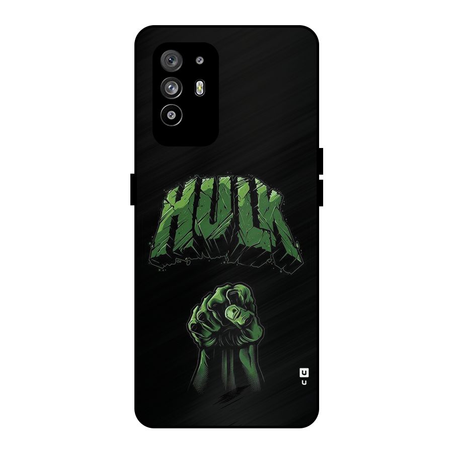 Green Punch Metal Back Case for Oppo F19 Pro Plus 5G