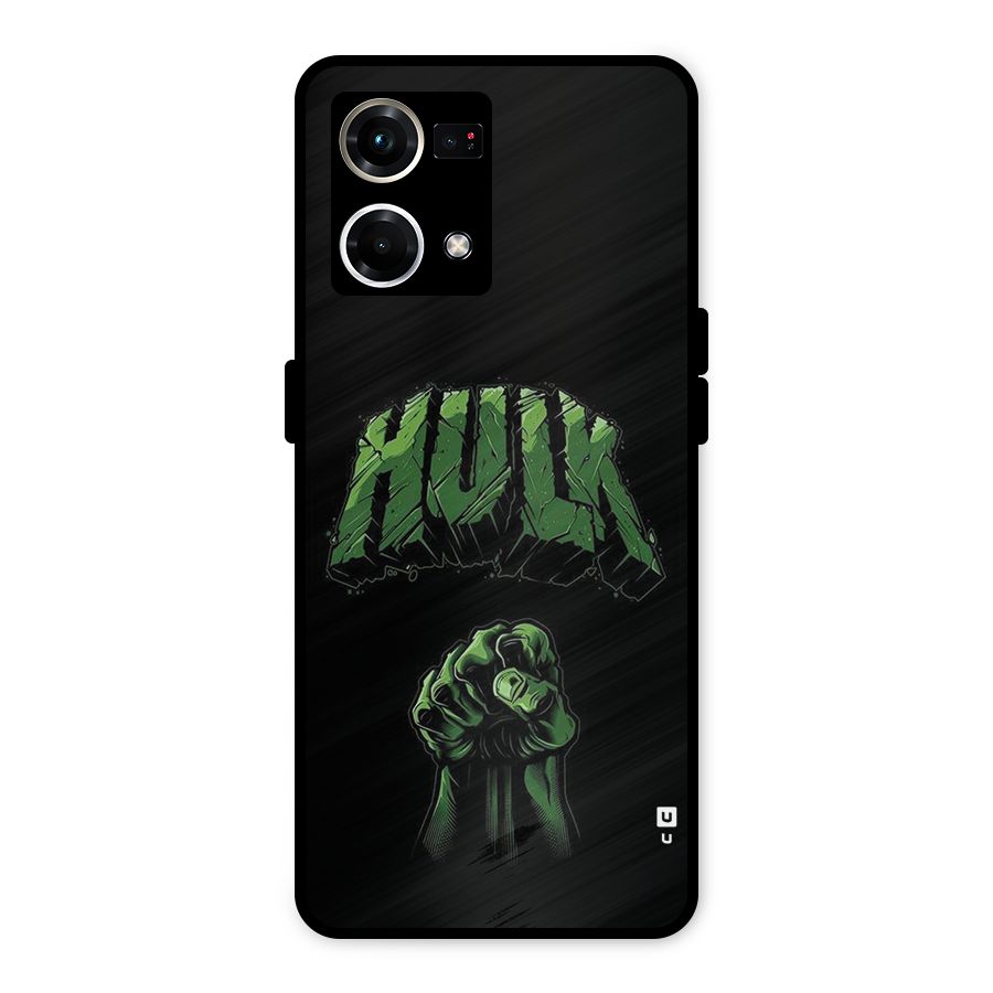 Green Punch Metal Back Case for Oppo F21s Pro 4G