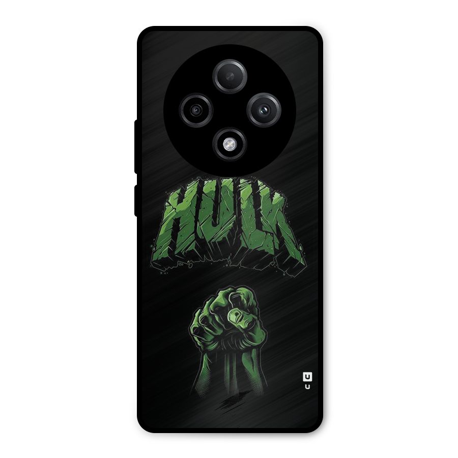 Green Punch Metal Back Case for Oppo F27 Pro Plus
