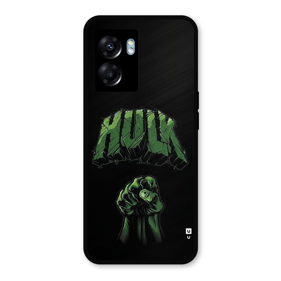 Green Punch Metal Back Case for Oppo K10 (5G)