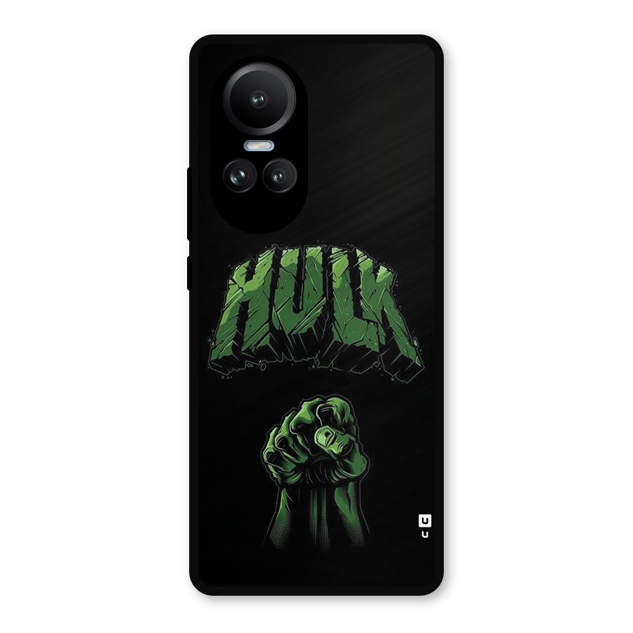 Green Punch Metal Back Case for Oppo Reno10