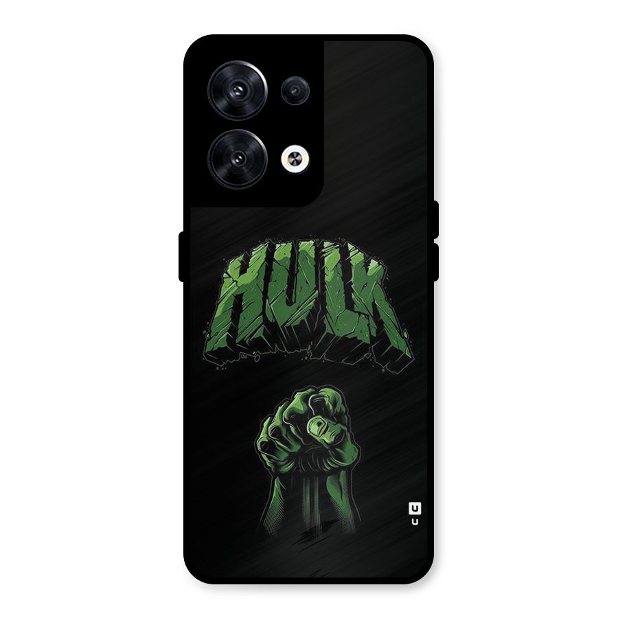 Green Punch Metal Back Case for Oppo Reno8 5G