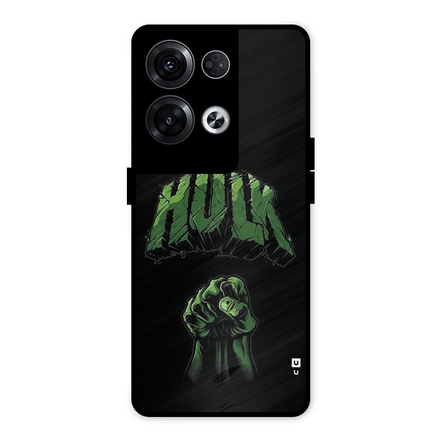 Green Punch Metal Back Case for Oppo Reno8 Pro 5G