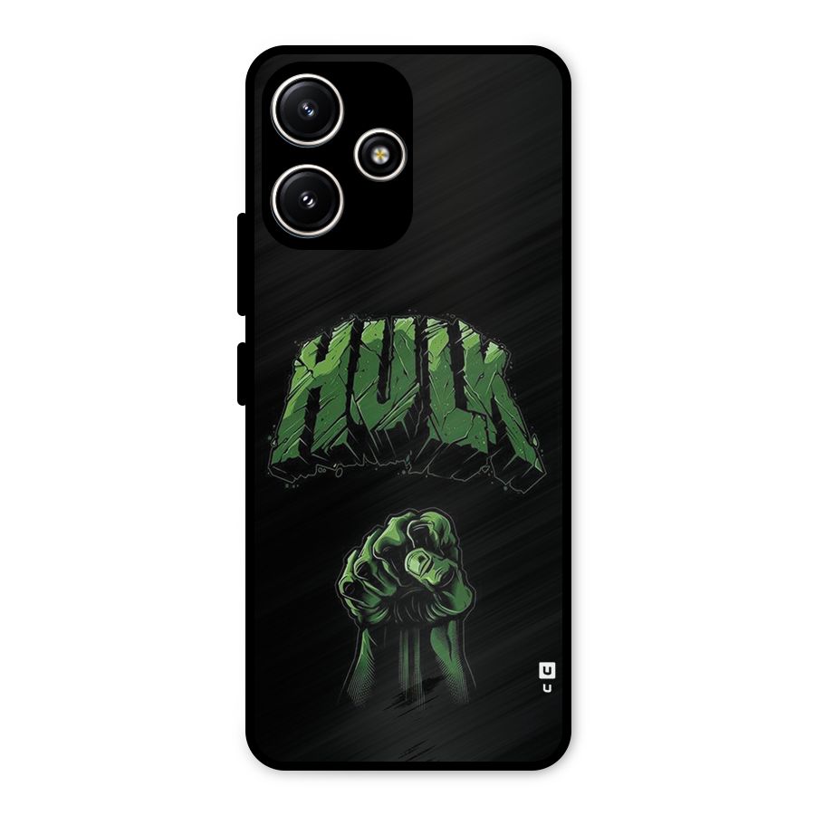 Green Punch Metal Back Case for Poco M6 Pro