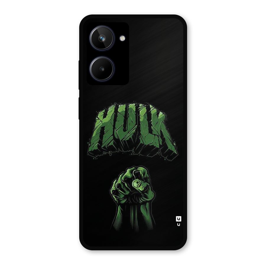 Green Punch Metal Back Case for Realme 10