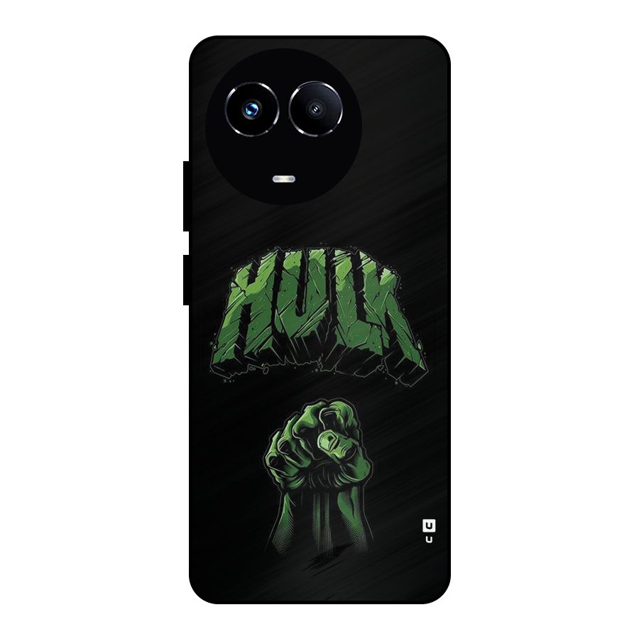 Green Punch Metal Back Case for Realme 11 5G