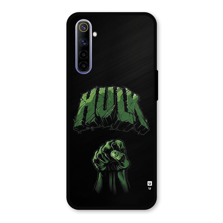 Green Punch Metal Back Case for Realme 6i
