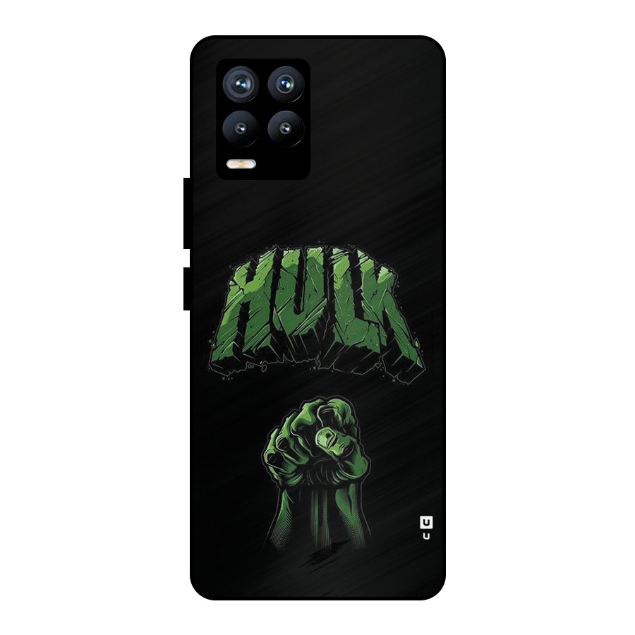 Green Punch Metal Back Case for Realme 8