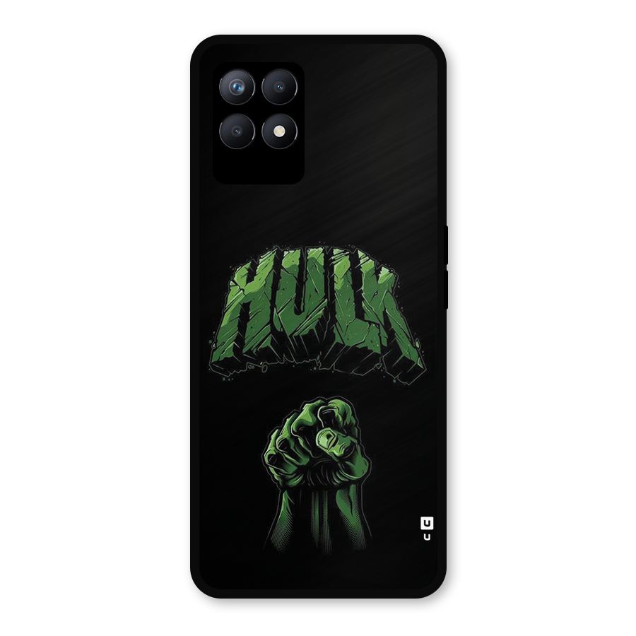 Green Punch Metal Back Case for Realme 8i