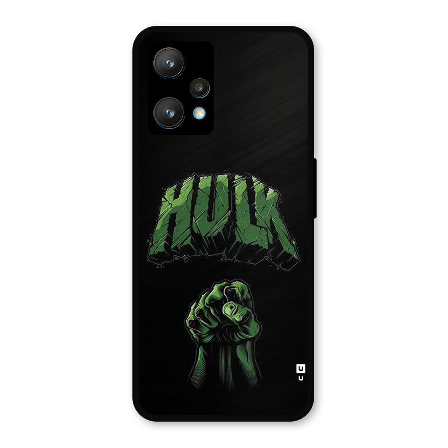 Green Punch Metal Back Case for Realme 9