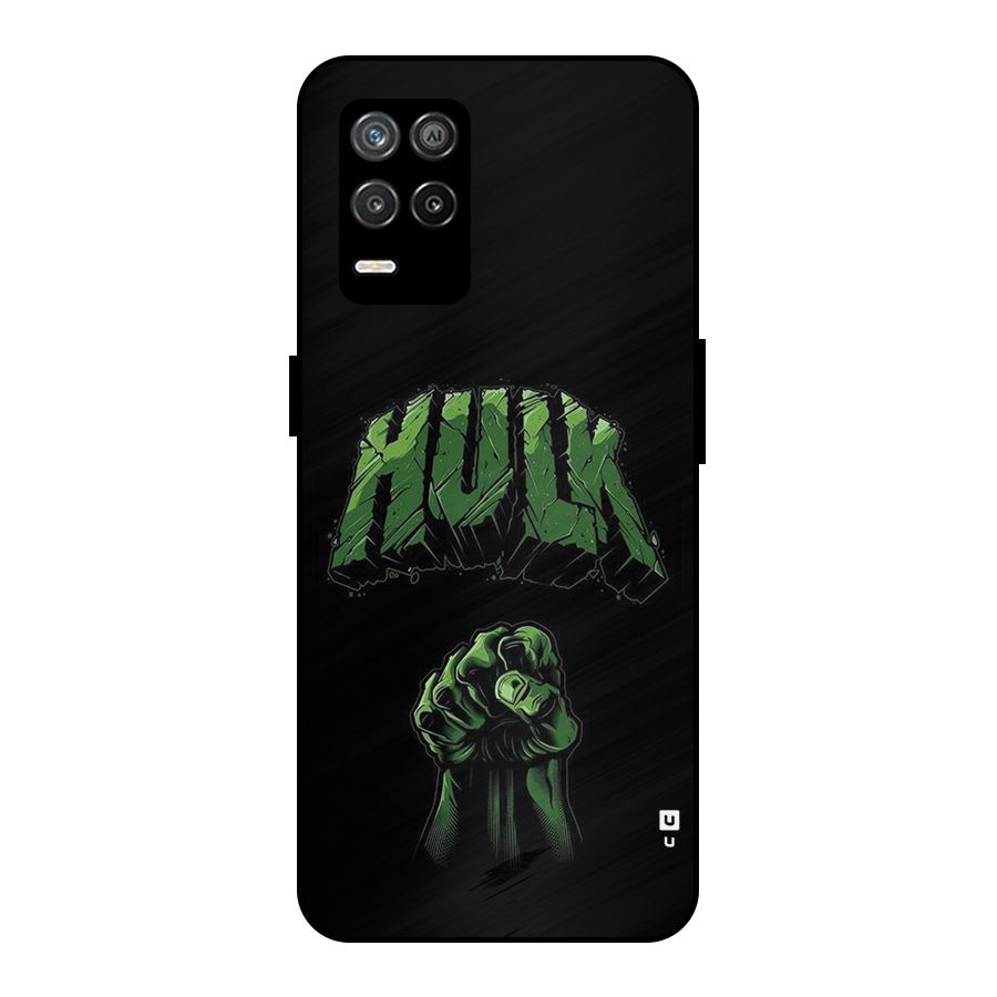 Green Punch Metal Back Case for Realme 9 5G