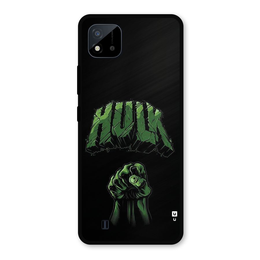 Green Punch Metal Back Case for Realme C11 2021