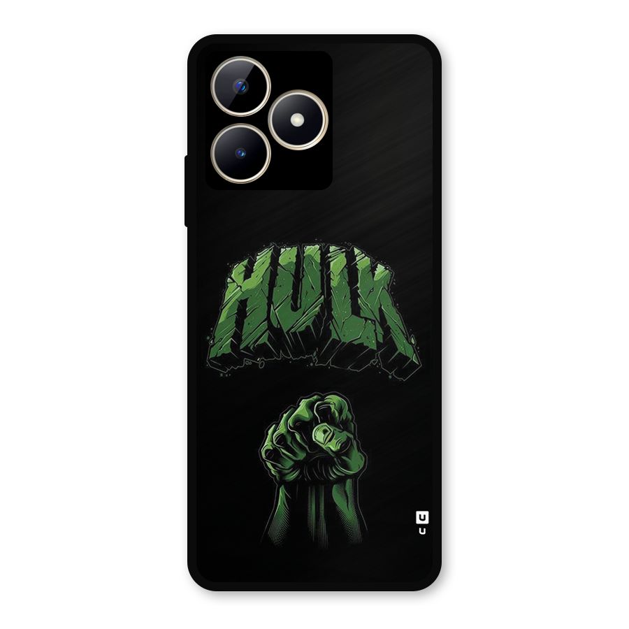 Green Punch Metal Back Case for Realme C53