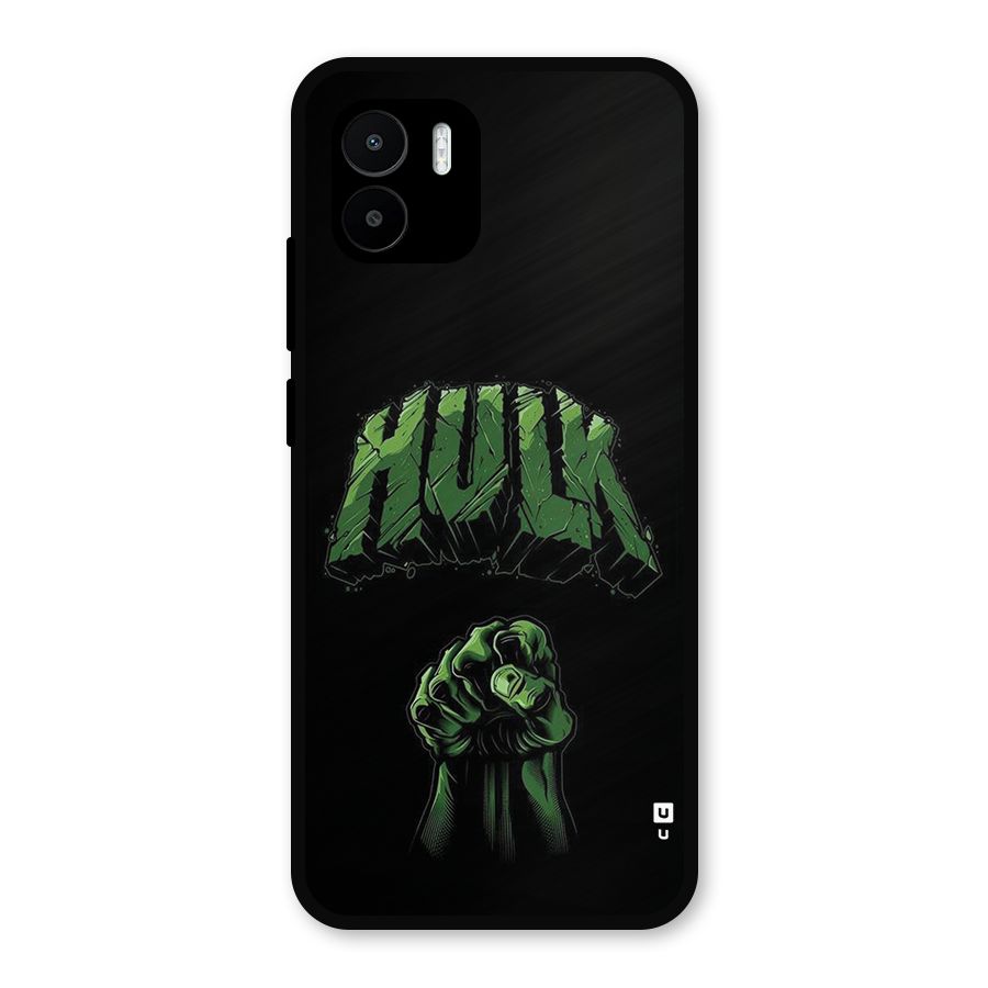 Green Punch Metal Back Case for Redmi A1