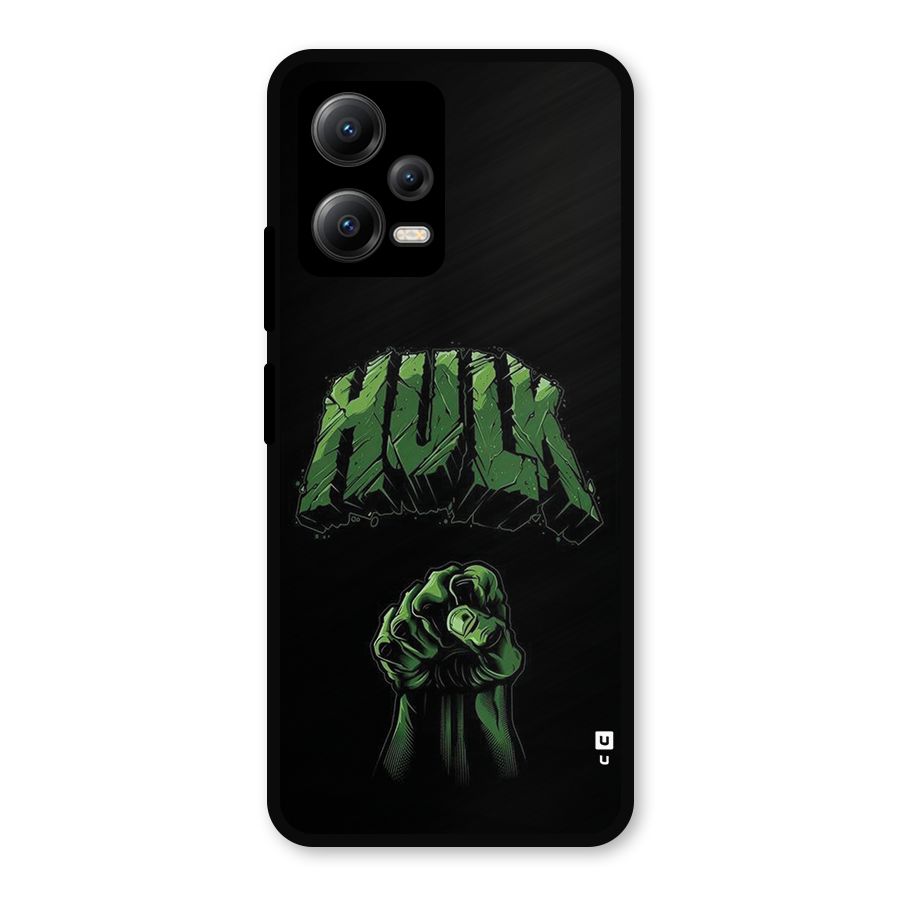 Green Punch Metal Back Case for Redmi Note 12 5G